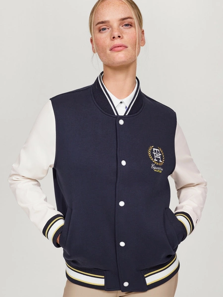 Kurtka Tommy Hilfiger Mayfield - granatowo-biała