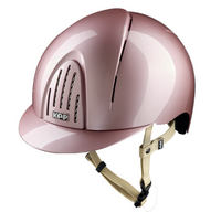 Kask KEP Smart Polish Nova Pink - pudrowy róż z brązowymi paskami