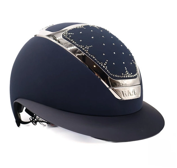 Kask Lady Chrome Arctic Swarovski KASK - granatowy ze srebrnymi dodatkami