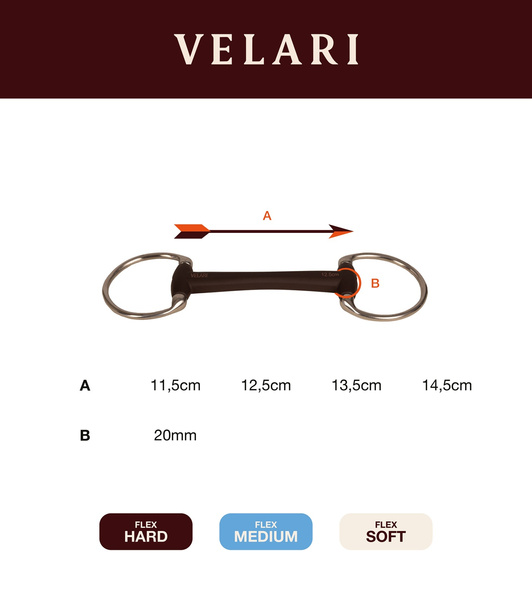Velari wędzidło Eggbutt Flex Medium 20 mm