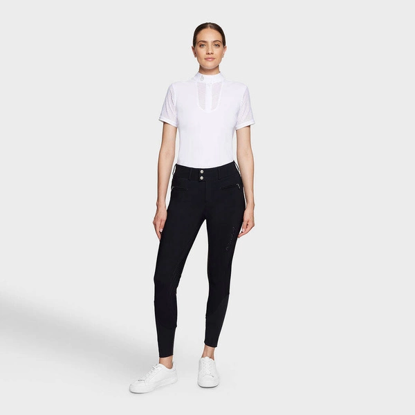 Damskie bryczesy Samshield Clara z pełnym lejem - czarne