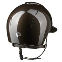 Kask KEP Smart NOVA POLO Polish - brązowy z brązowymi paskami