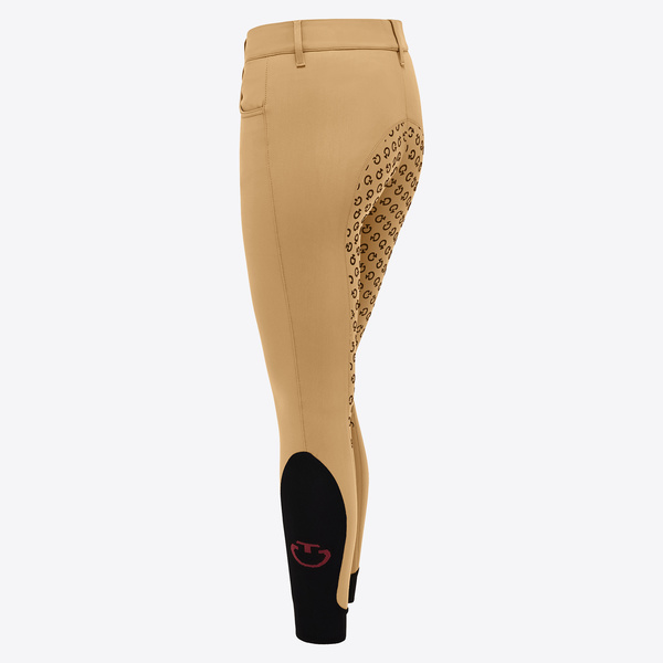 Bryczesy American Full Grip z wysokim stanem Cavalleria Toscana - ciepły beż