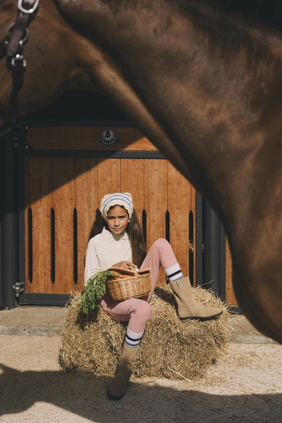 Dziewczęce bryczesy z lejem kolanowym Kentucky Miami - różowe