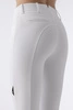 Damskie bryczesy Equiline Adellek z wysokim stanem z pełnym lejem X-Grip - białe