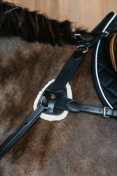 5-punktowy skórzany napierśnik Dy'on New English - czarny