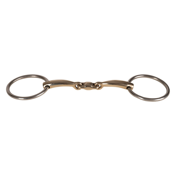 Velari wędzidło Snaffle Loose Ring Double Jointed Sweet Copper 16 mm