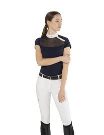 Damska koszula konkursowa z krótkim rękawem Ego7 Nina - granatowa