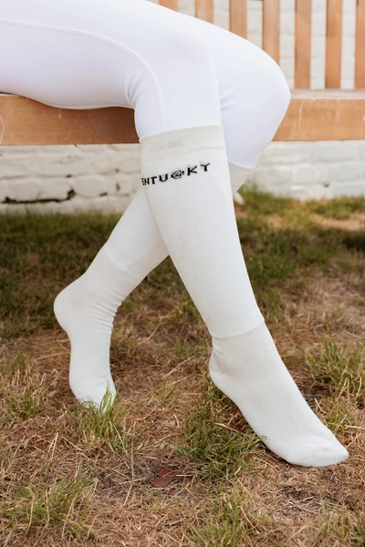 Trzypak skarpetek Kentucky Glitter - białe