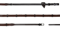 Gumowe wodze z 7 stoperami 1/2" Howlett Dy'on Working - brązowe