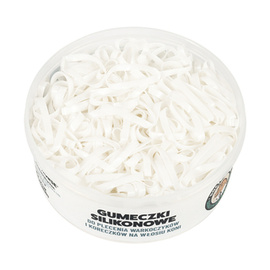 Mocne silikonowe gumki do grzywy Doctor Horse 500szt. - białe