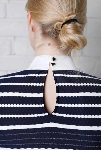 Koszula konkursowa Fleur de Lys Equestrian Hazel - granatowa