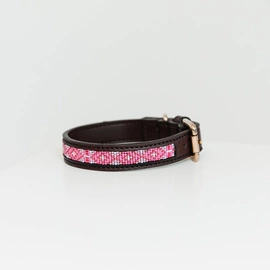 Obroża Kentucky Handmade Pearls - różowa