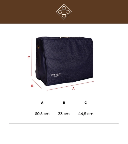 Pokrowiec na dużą skrzynkę na szczotki Show Grooming Box Cover - szary - Kentucky Grooming Deluxe