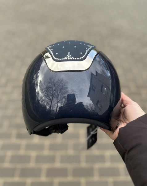 Kask Lady Pure Shine Arctic Swarovski KASK - granatowy ze srebrnymi dodatkami
