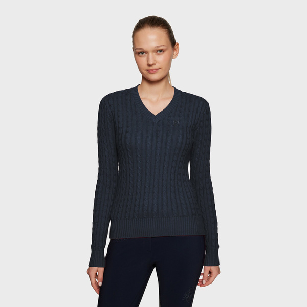 Sweter Samshield Lisa Twisted - granatowy