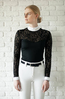 Koszula konkursowa Fleur de Lys Equestrian Flash - czarna