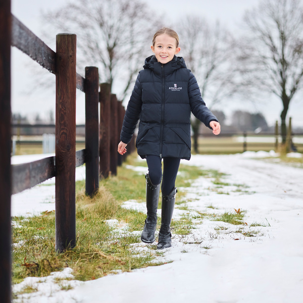 Dziecięce legginsy Junior KLKemmie Full-Grip z pełnym lejem - granatowe