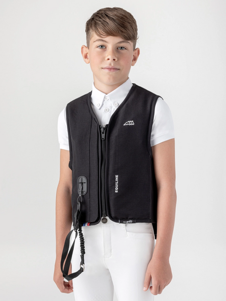 Dziecięca kamizelka ochronna wybuchowa Equiline Airbag KID - czarna