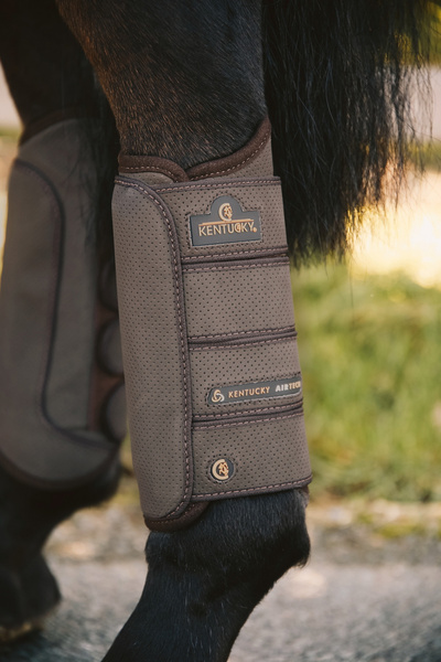 Kentucky ochraniacze na zadnie nogi Eventing Air Tech - brązowe
