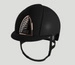 Kask KEP Cromo 2.0 Matt with Rose Gold Mirrors and Crystals - czarny z czarnymi paskami