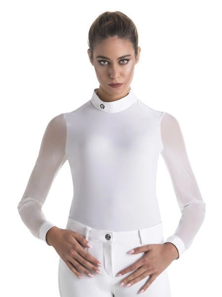 Damska koszula konkursowa z długim rękawem Ego7 Rita ML - biała