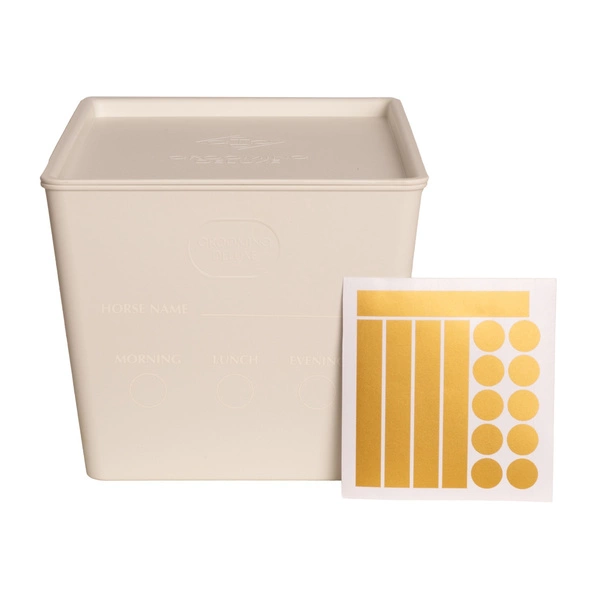 Pudełko na paszę z pokrywką 7 L Kentucky - białe