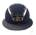 Kask Lady Chrome Arctic Swarovski KASK - granatowy ze srebrnymi dodatkami