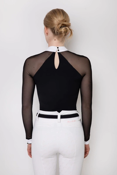 Koszula konkursowa Fleur de Lys Equestrian Molly Spark - czarna