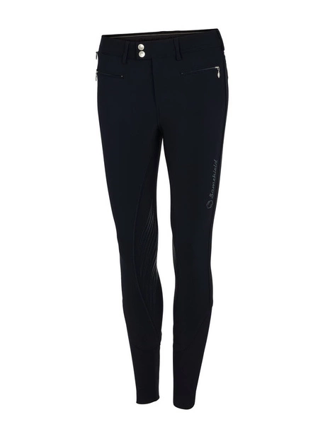 Damskie bryczesy Samshield Adele z kolanowym lejem - granatowe