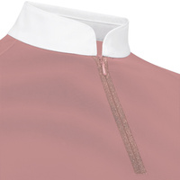 Damska koszula konkursowa z krótkim rękawem Kentucky Classic with Glitter Zipper - pudrowy róż
