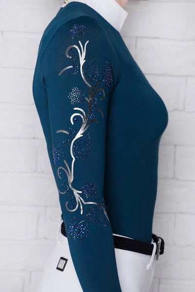 Koszula konkursowa Fleur de Lys Equestrian Orchid Shirt - ciemna zieleń