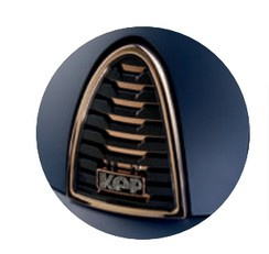 Kask KEP Cromo 2.0 Matt with Rose Gold Mirrors and Crystals - granatowy z granatowymi paskami
