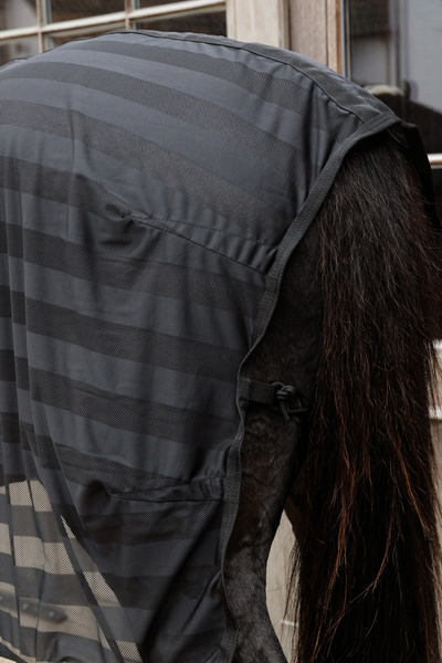 Derka Kentucky Light Striped Mesh Fly Sheet - czarna