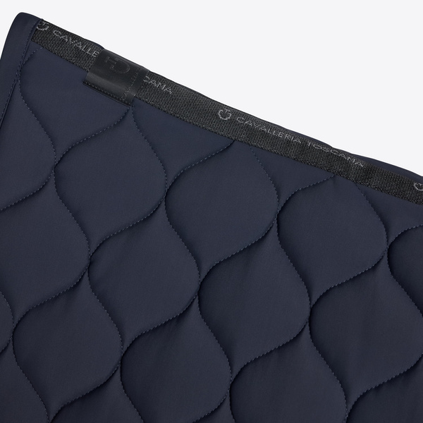 Czaprak New Circular Quilted Jersey Dressage - granatowy