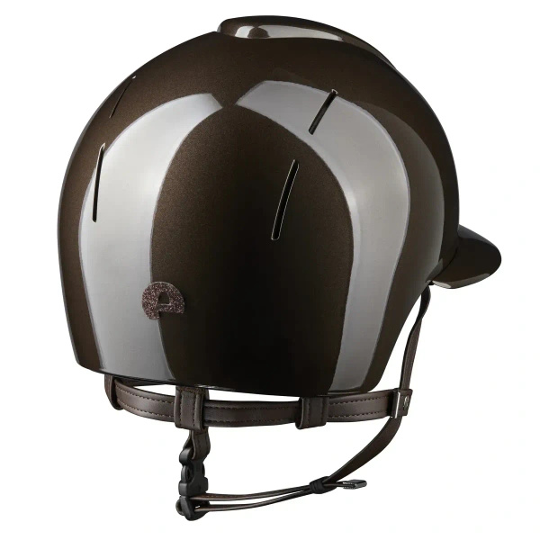 Kask KEP Smart NOVA POLO Polish Star Brown - brązowy z brązowymi paskami