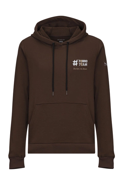 Bluza kangurka #FebroTeam - brązowa
