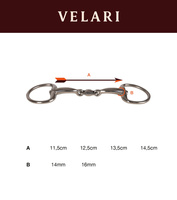 Velari wędzidło Eggbutt Double Jointed Sweet Iron 16 mm