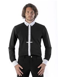 Męska koszula konkursowa z długim rękawem Ego7 - czarna