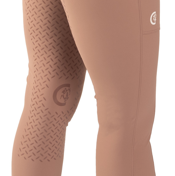 Damskie legginsy Kentucky Classic z pełnym lejem - pudrowy róż
