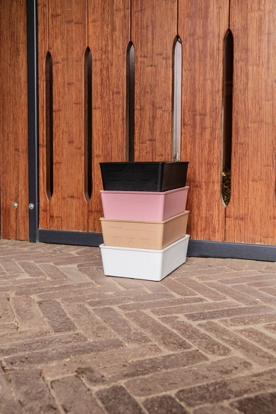 Pudełko na paszę z pokrywką 3,5 L Kentucky - białe