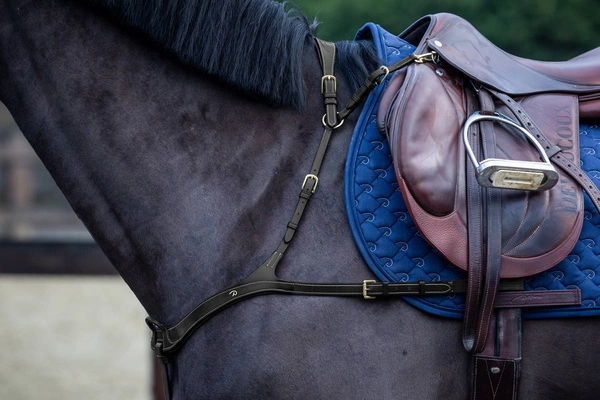 Anatomiczny skórzany napierśnik Dy'on D Collection - czarny