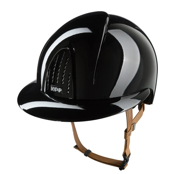 Kask KEP Smart NOVA POLO Polish - czarny z brązowymi paskami