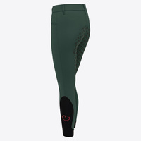 Bryczesy American Full Grip z wysokim stanem Cavalleria Toscana - zielone