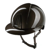 Kask KEP Smart NOVA POLO Polish - brązowy z brązowymi paskami