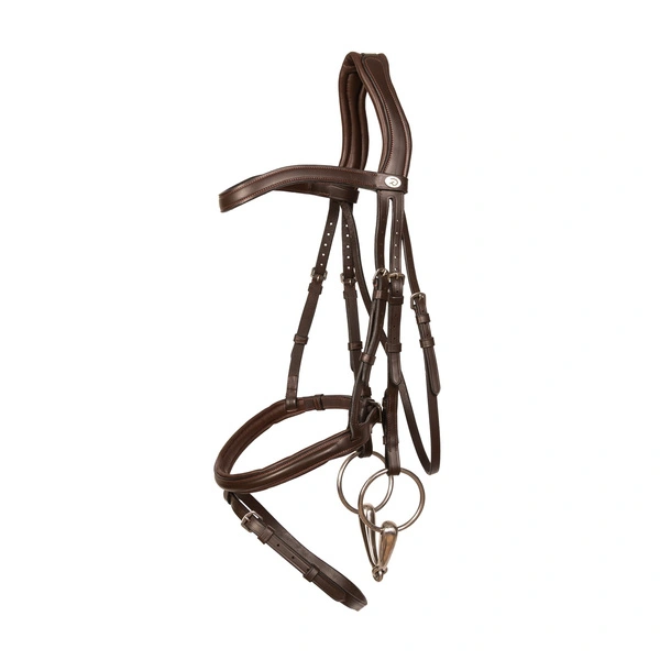 Ogłowie Dy'on New English Flash Noseband Bridle - Soft Collection - brązowe