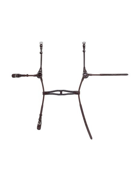 Podwójny nachrapnik rurkowy Equiline NB0444 - brązowy