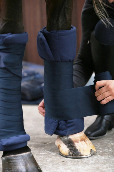 Kentucky podkładki stajenne pod owijki - granatowe