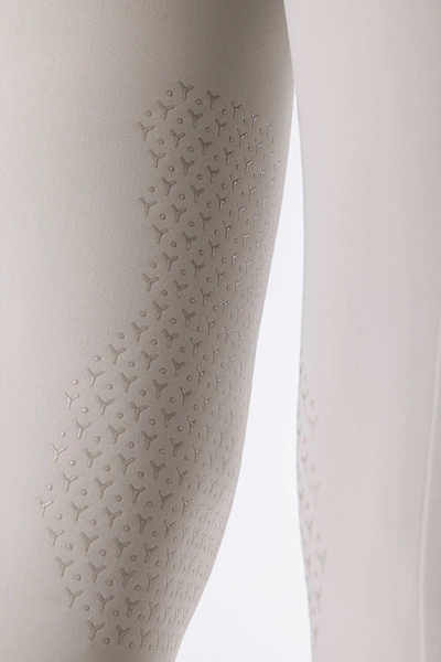 Damskie bryczesy Equiline Atirk z kolanowym lejem X-Grip - beżowe