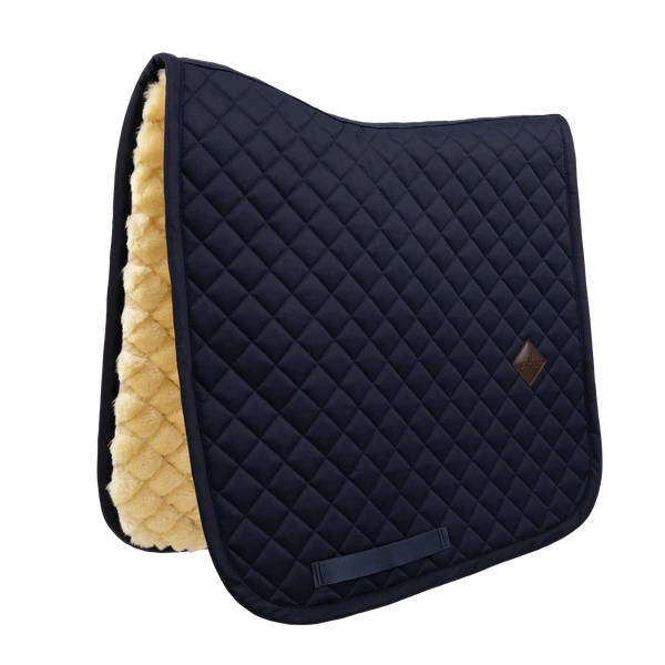 Kentucky czaprak Skin Friendly Saddle Pad Sheepskin Diamond - granatowy
